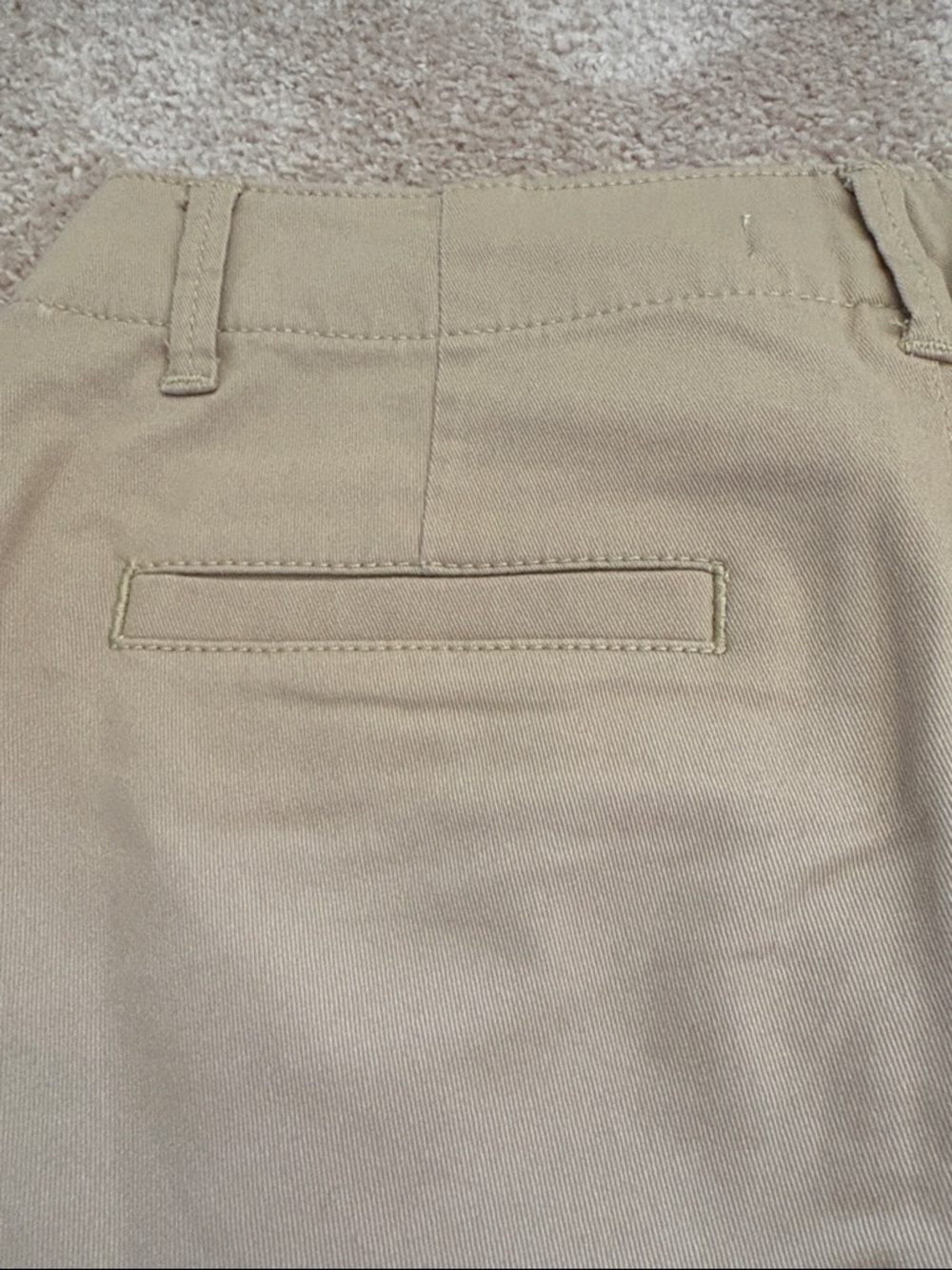 Women’s Monroe Slim Mid Rise Cotton Tan Chino Pants - Casual Straight Fit Tan - Picture 8 of 8